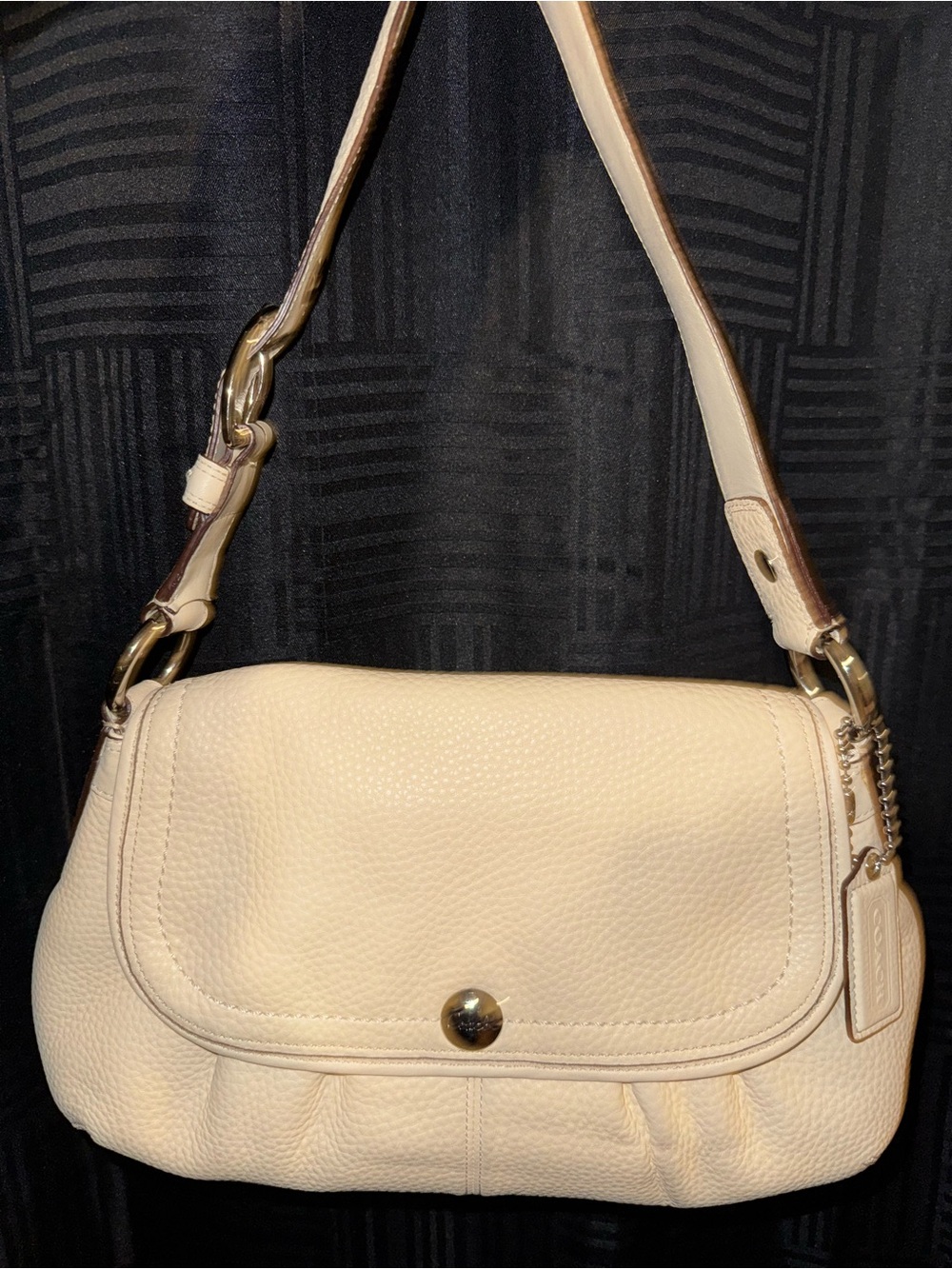 Cream Shoulder Bag Coach